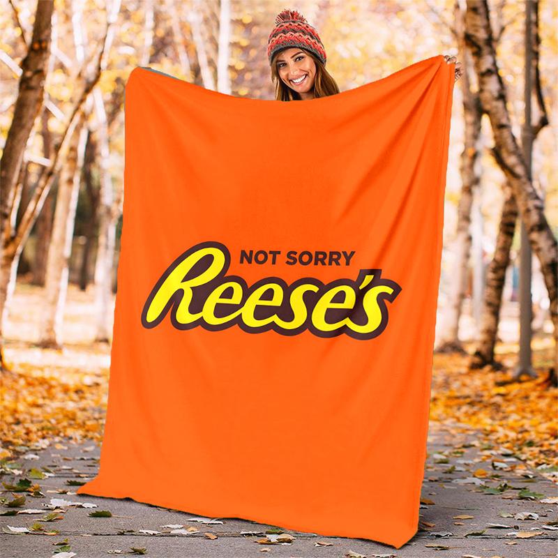 Reese‘S Peanut Flannel Blanket Soft All-Season Throw, Design for Camping, Car Travel, Hiking Sofa, Bed, Office Perfect Gift for Parties