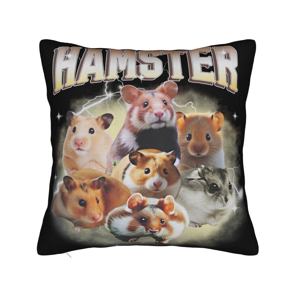 Hamster Faded Funny s Style Square Pillow Cases Cushion Cover Fashion Zippered Decorative Pillowcase for Home cm