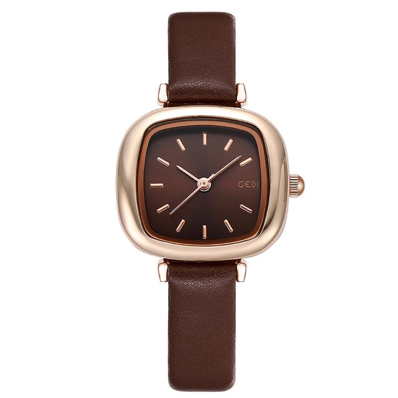 Retro Kleine Quadratische Uhr Mode Lässig Kleine Quadratische Damen Quarzuhr Dünnen Riemen Damenuhr