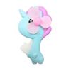 Creative Unicorn Cartoon Hand Press Small Fan Plastic Children Toy (sky-blue + Pink, 2pcs)