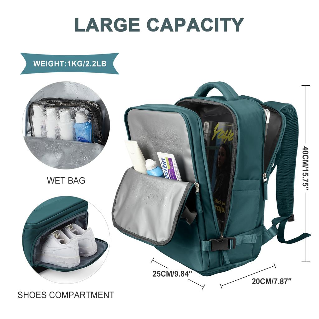 Plecak Podróżny Kabinowy Samolotowy 40x20x25 Ryanair Bagaż Podręczny 40x20x25, plecak damski, Plecak Męski Torba do Pracy Plecak na Laptopa