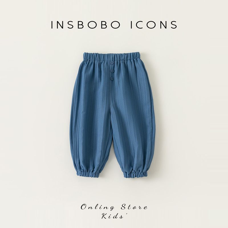 Boys  Pants Anti Mosquito Pants Girl Summer Pants Children s Summer Clothing 2025 New Arrival Summer Air Conditioning Pants Thin Children s Clothing Blue 80