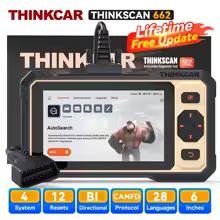 Aggiornamento Gratuito a Vita THINKCAR THINKSCAN 662 Scanner OBD2 CANFD Controllo Bidirezionale ECM/Trasmissione/ABS/SRS Strumento Diagnostico