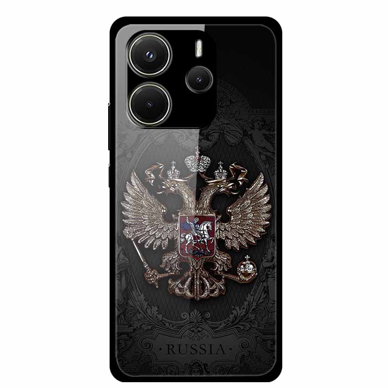 For Redmi Note 14 4G Phone Case Note14 Coque Hard Tempered Glass Back Cover For Xiaomi Redmi Note 14 5G Case Shell Soft Bumper