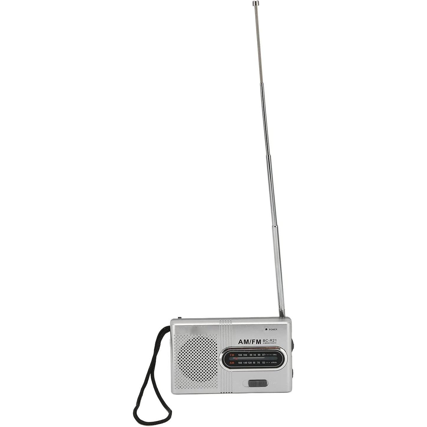 

Acogedor AM FM Transistor Radio, Portable Radio Player for Home Out Travel Entertainment Work Study Emergency, Operated by 2 AA Battery, FM: