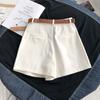 Women's High Waist Summer Workwear Shorts - Korean Style Loose A-Line Wide Leg Pants, Slimming and Casual, 2026 Trendy.