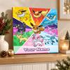 Eevee Evolutions Custom Name Diamond Painting Personalized 5D Full Drill DIY Diamond Art Home Decor