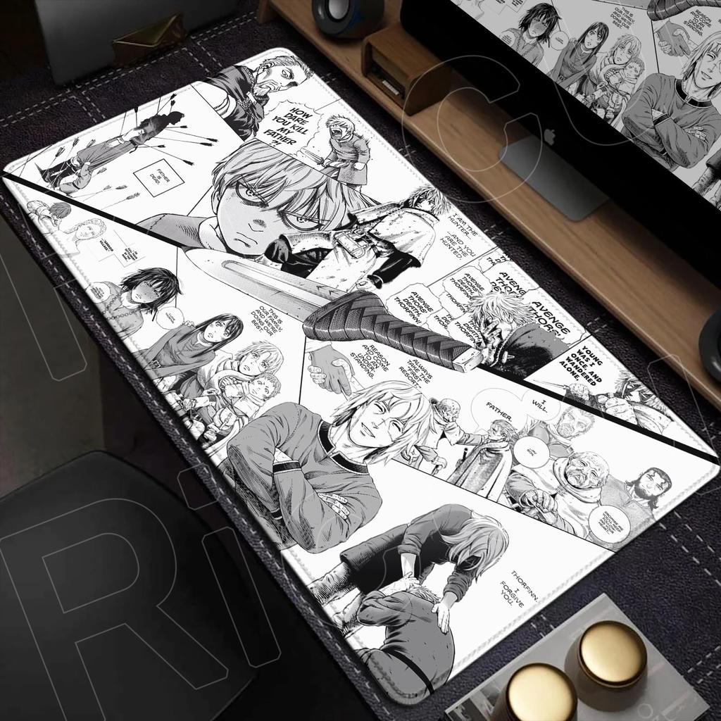 XXL Stor Musmatta Vinland Saga 40x90cm Musmatta E-sport Spel Tangentbordsskydd PC-tillbehör HD Datormatta Skrivbordsmatta