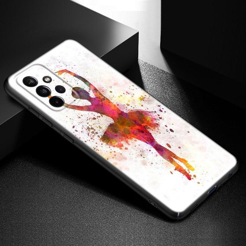 Ballet Dancer Phone Case For Samsung Galaxy A21 A30 A50 A52 S A13 A22 A32 A33 A53 A73 5G A11 A12 A31 A51 A70 A71 A72 Black Cover