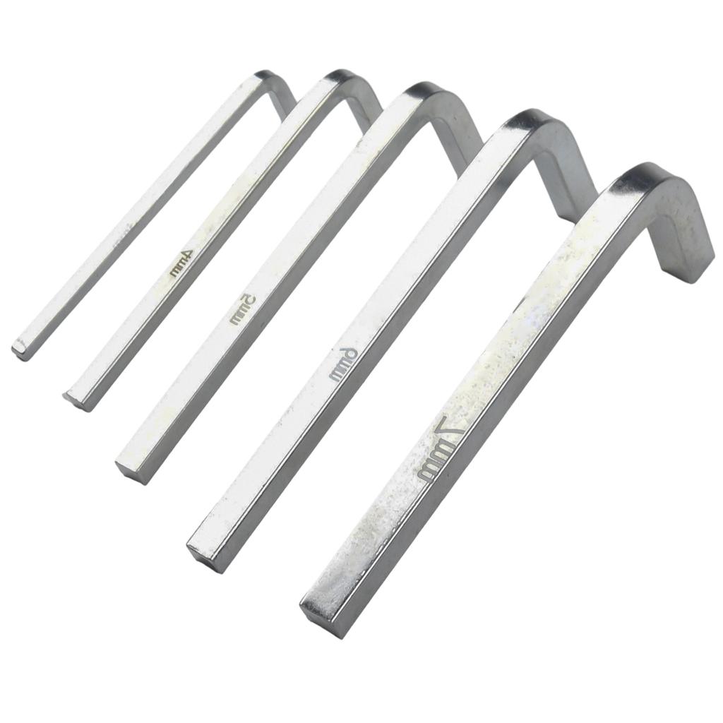 5Pcs/Set Hand Tools L Shape Square Head Wrench Square Key 4 Point Wrench Screwdriver Set 3-7mm Tools For Mechanic