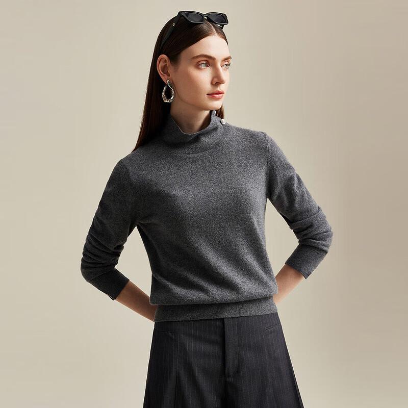 Zhaojun Women's High-Neck Cashmere Pullover Sweater