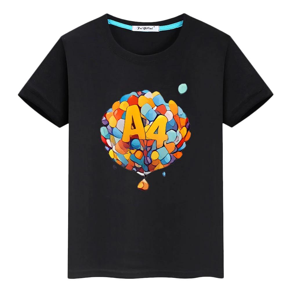 Merch A4 Lamm-Print T-Shirt für Kinder Jungen 10 Jahre Oberteile Vlad A4 100% Baumwolle T-Shirts y2k Weihnachten Anime Kurzes Pride-T-Shirt Mädchenkleidung