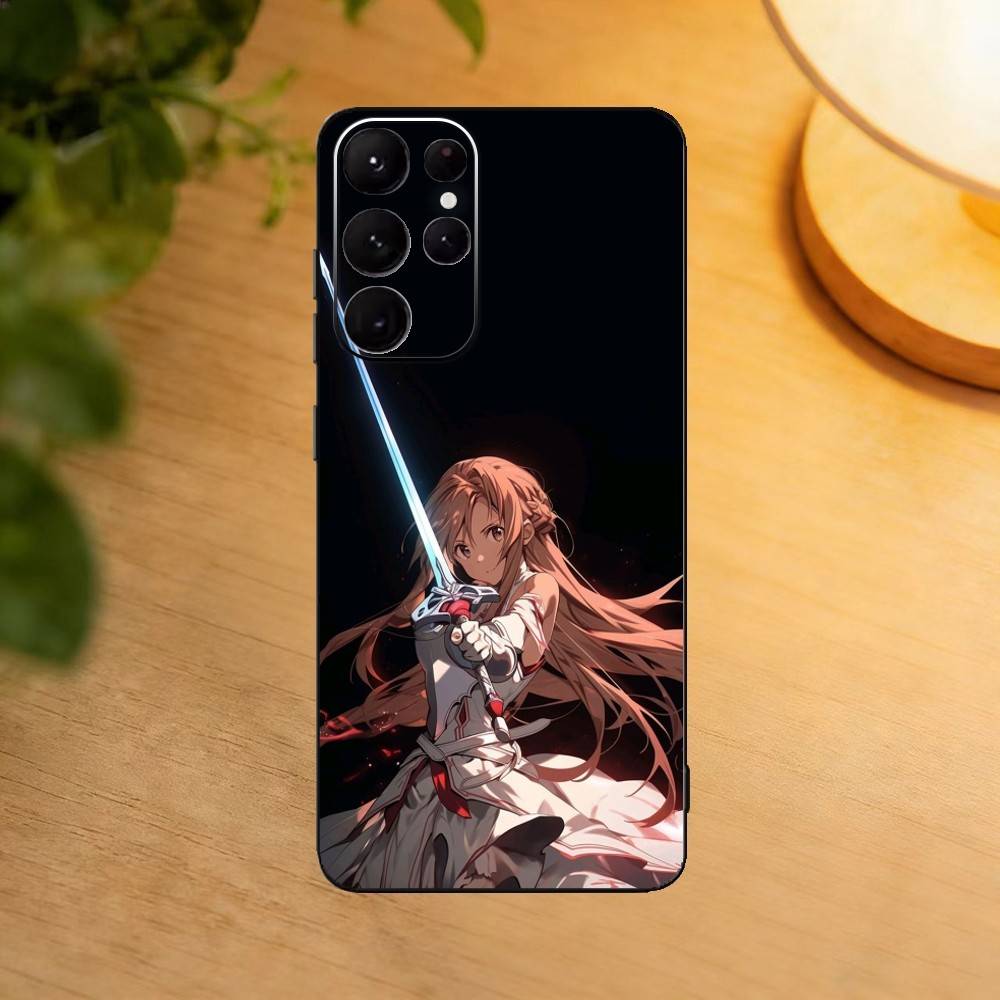 

Чехол для телефона SAO Y-Yuuki Asuna для Samsung S25,24,23,22,30,21,10,9,Ultra,Plus,Lite Мягкий черный чехол Samsung S305G
