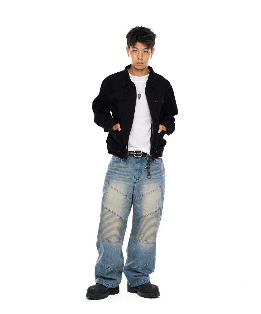Aakam Cotton Utility Jacket (Black)