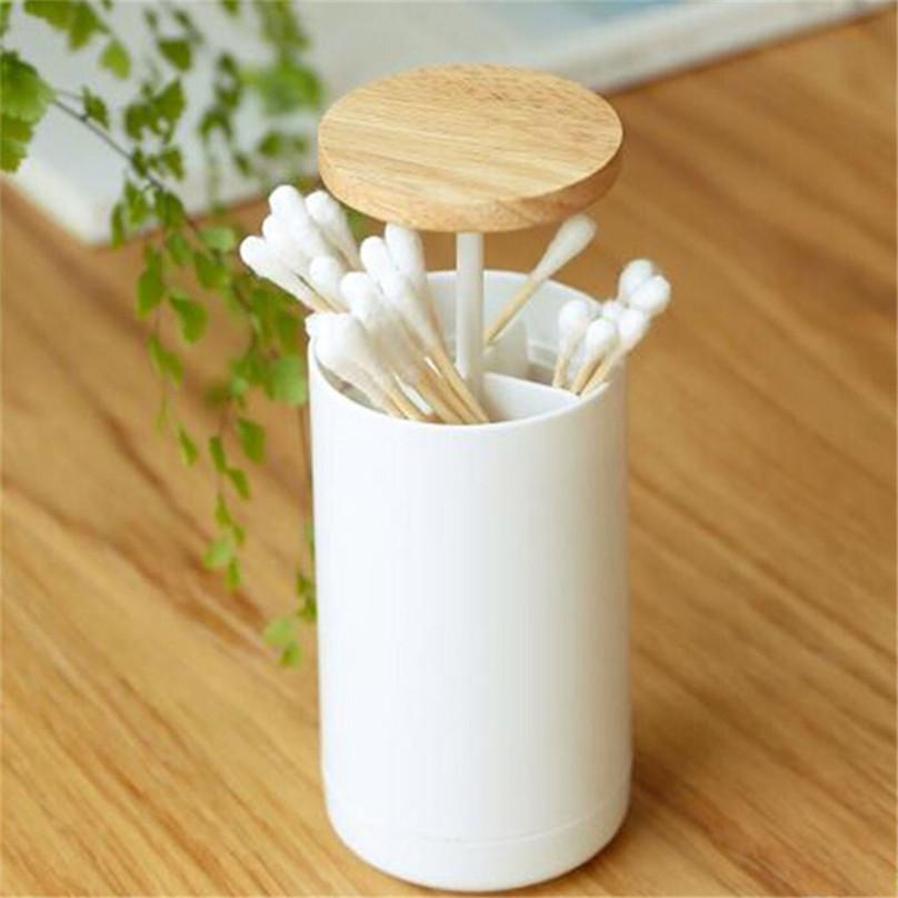 Fashion Simple Home Hand Pressure Cotton Swab Holder Toothpick Holder Storage Box Cotton Swab Storage Box