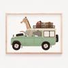 Lustige Safari-Tiere Elefant Giraffe Poster Leinwandmalerei Kinderzimmer Wandkunst Druck Kinderzimmer Bild Nordische Kinderzimmerdeko
