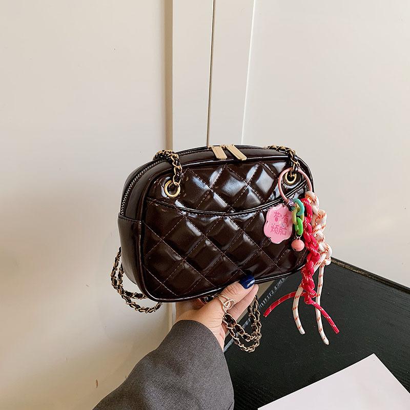 Niche Design Small Bag Women's Spring and Summer 2025 New Trendy Fashion High Sense Diamond Chain Bag Women's Messenger Bag