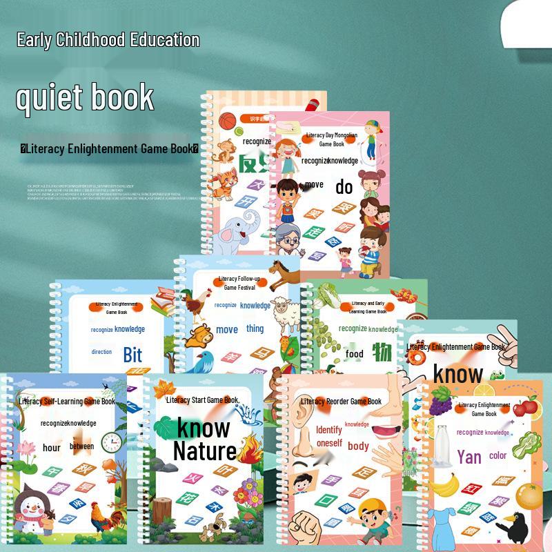 Quiet Book: Early Education & Traditional Chinese Character Recognition Sticker Flashcards for Children