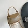 Chic Simple Handheld Shoulder Bag For Women In Black White Brown And Khaki Colors