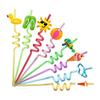 8pcs Cute Unicorn Rainbow Straws Reusable Plastic Straws Girl Birthday Party Supplies Unicorn Party Favors