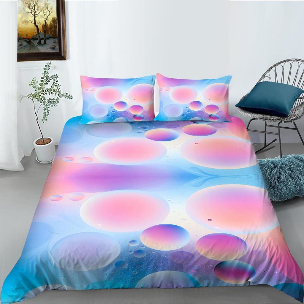 Povlečení s 3D barevným halo tiskem Jednolůžko Jednolůžko v plné velikosti se vzorem písku na polštář a povlak na přikrývku Pratelné a pohodlné Domácí dekorace