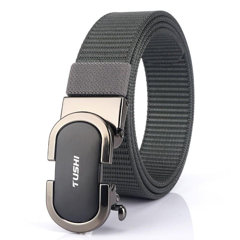 Direct Sales Toothless Automatic Buckle Belt Nylon Canvas Men's Outdoor Casual Young Students 'pants Men