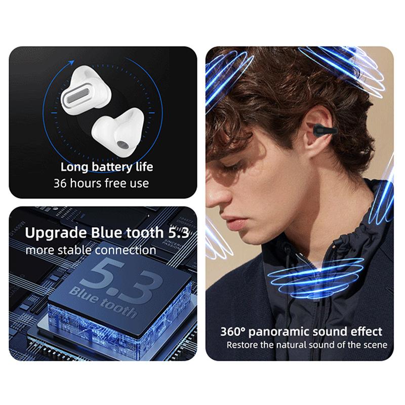 The  Air7 Ear Clip Bluetooth Headset High-Power Single-Ear Wireless Gaming Headset The Ear Concept Bone Conduction