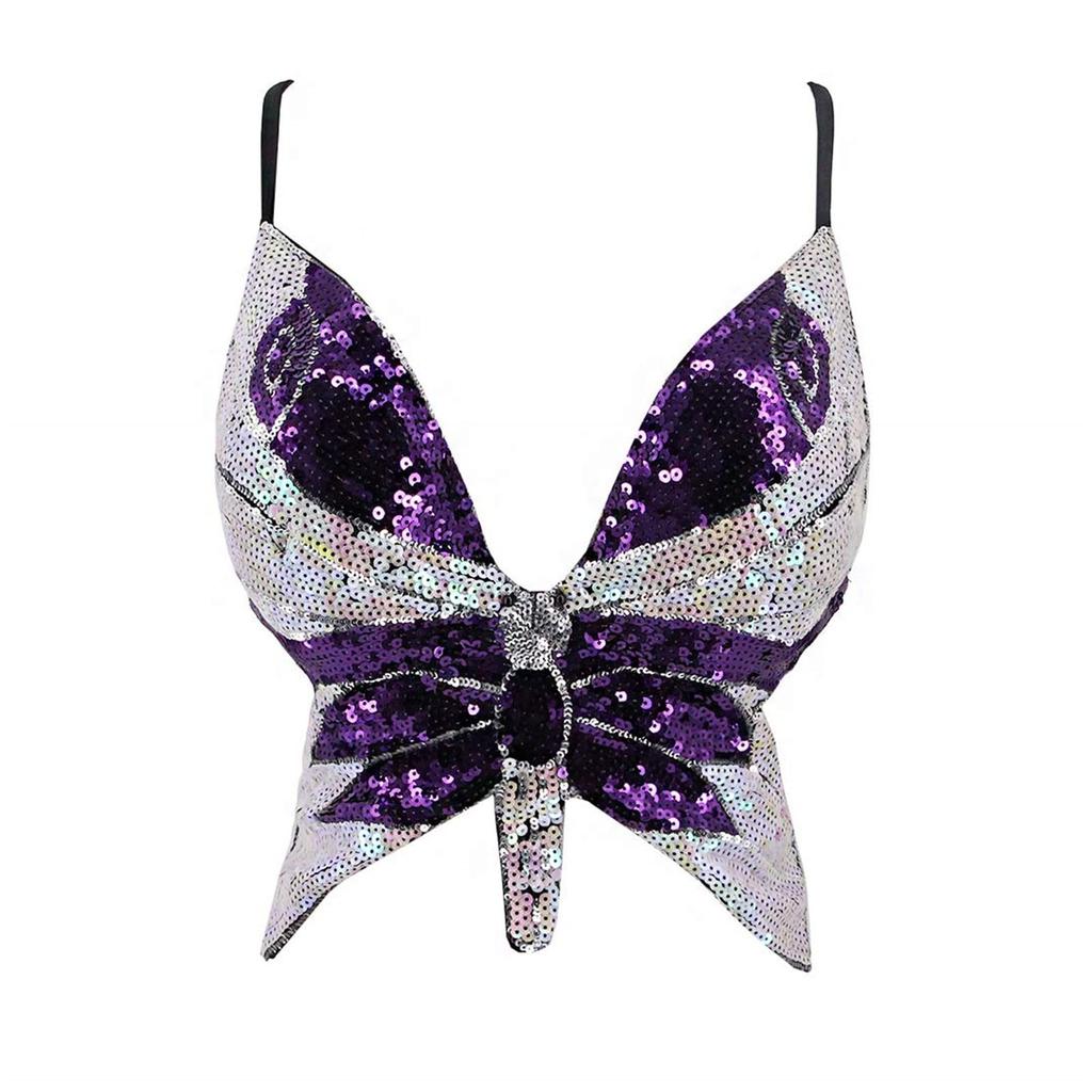 Ladies' Performance Tops, Belly Dance Bras, Sexy Stage Butterfly Bras