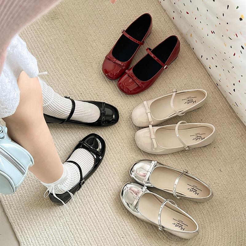2025 Spring Autumn Mary Jane Shoes Shallow Round Toe Mid Heel Shoes Ladies Elegant Outdoor Single Pumps Shoes