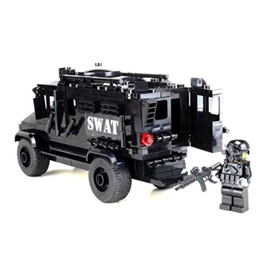 Customizable Armored Police SWAT Truck Set for Tactical Training and Emergency Response Scenarios with Advanced Security Featur