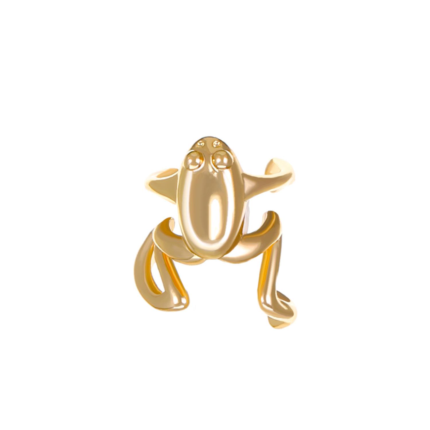 Fashionable Retro Ear Clips Without Ear Holes. Frog-shaped Ear Bone Clips - Simple Earrings. 1 pair