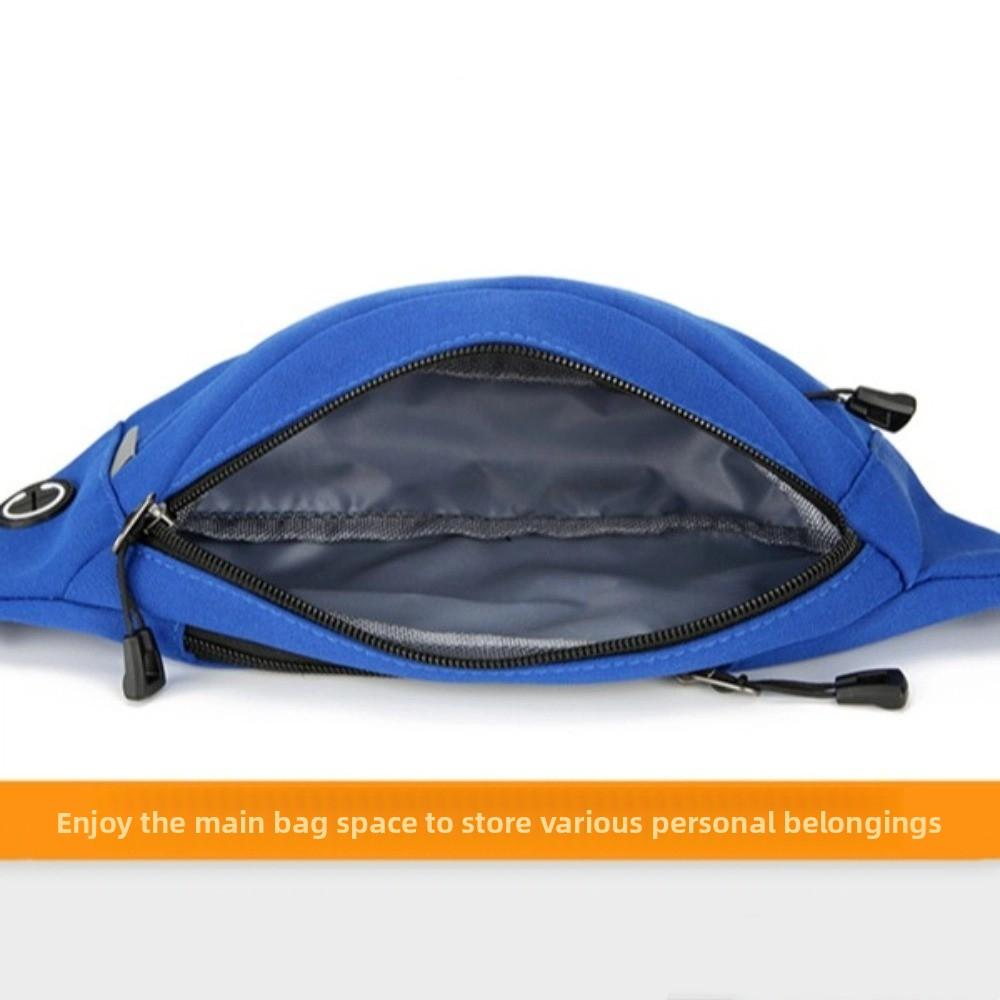 Waterproof Crossbody Chest Bag with Headphone Jack Running Waist Bag Men Fanny Phone Pack  Couple