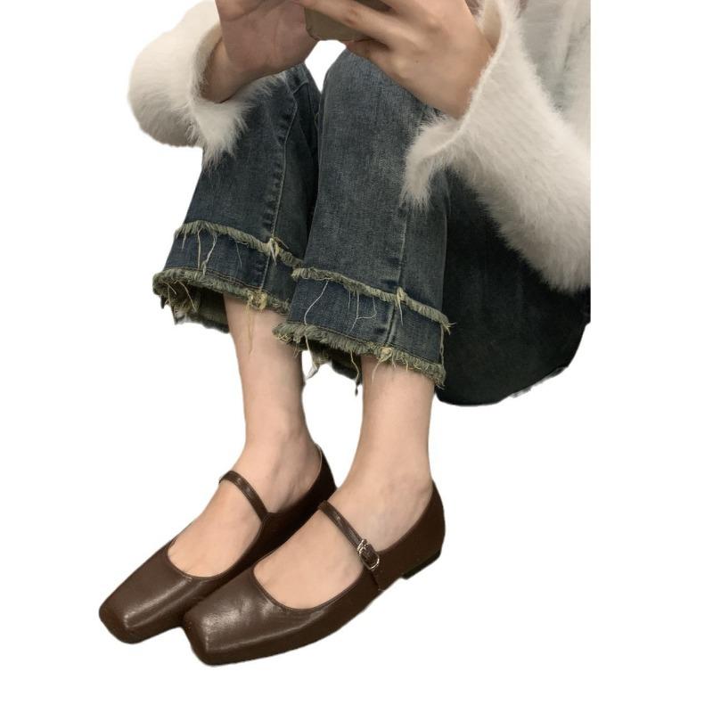 Spring Autumn Single Shoes Fashion Shallow Slip on Women Flat Shoes Ladies Casual Outdoor Ballerina Shoe Mary Jane Shoes