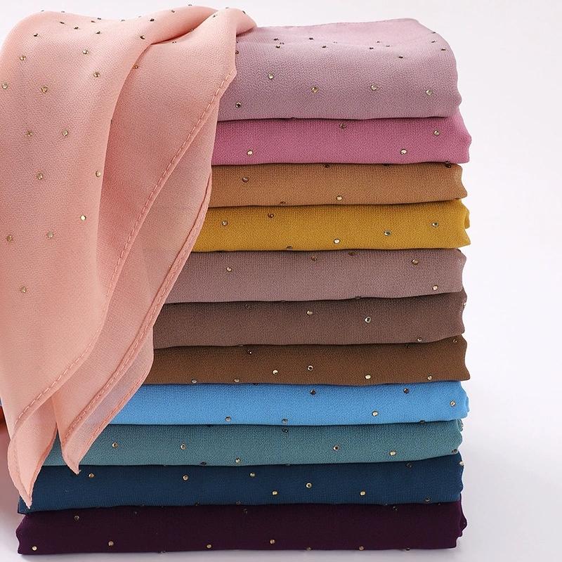 Malaysia Indonesian Stone Sequins Spring and Summer Long Wome Scarf Shawl Turban Head Wraps