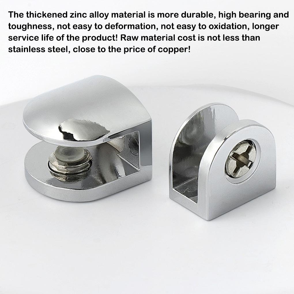 Glass Shelf Diecast Modern Simple Style Adjustable Nonslip Moistureproof Bathroom Cabinet Clamp Bracket Holder Hardware