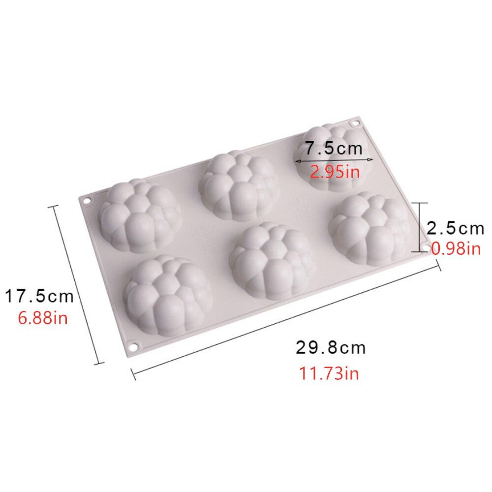 Silicone Mold Dessert Cake Mousse Mold 6 Cavity Cloud Shape Cake Decorating Tools