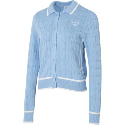 Cardigan Décontracté Sportif Original Manches Longues Tricot Vêtements Femme Hauts Bleu JM8018