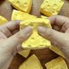 Super Soft Cheese Squeezed Cube Anxiety Relief Cheese Stress Ball Portable Cheese Pinch  Office