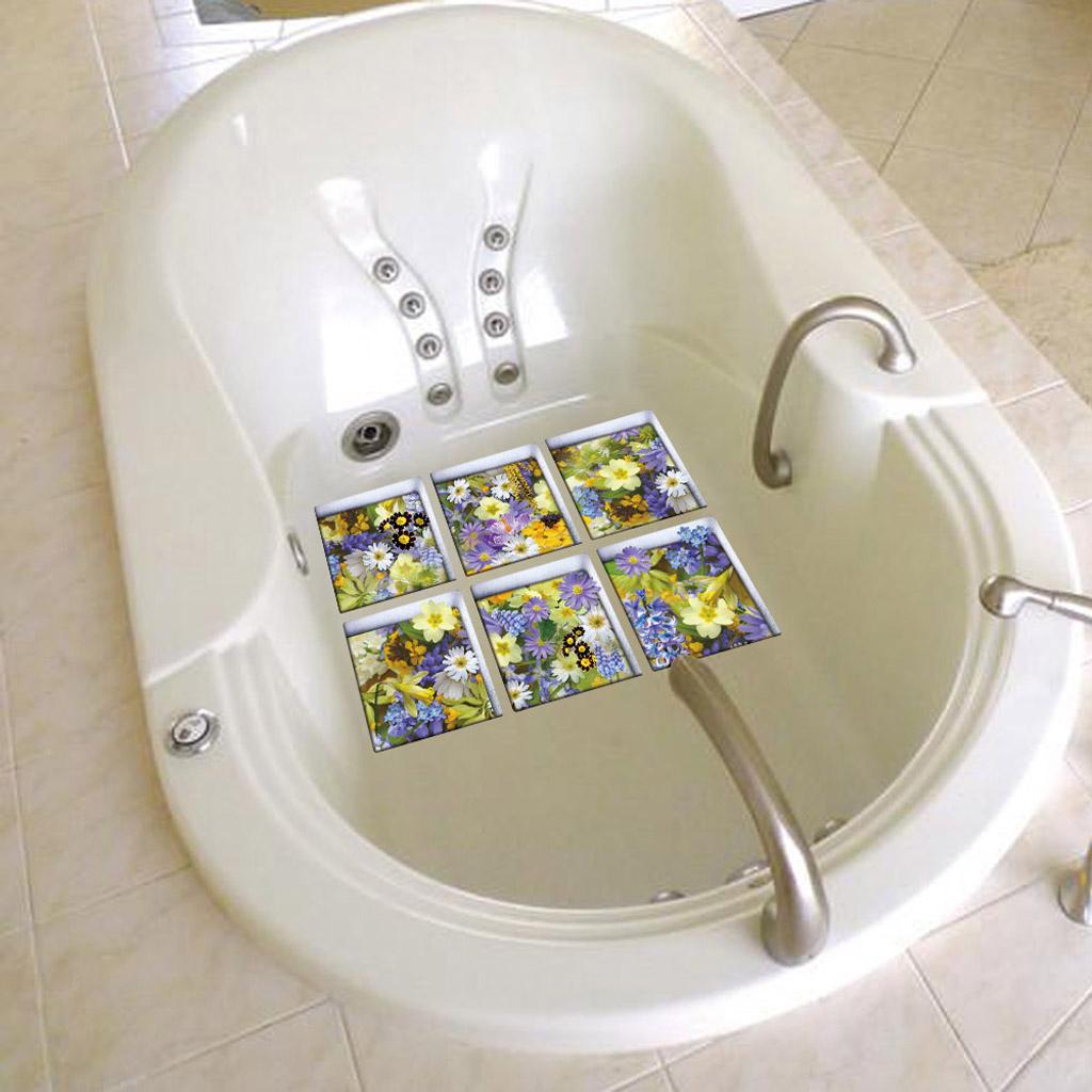 3D Effect  Waterproof Bathtub Stickers shower bathtub decals Appliques preventing slipping for home hotel bathroom use