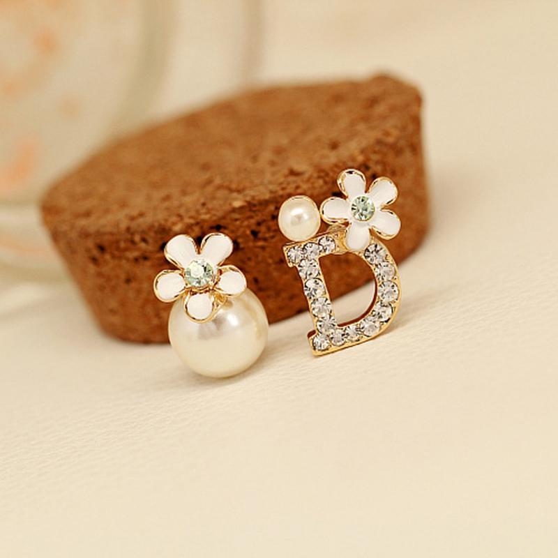 

Женские Модные Серьги-гвоздики из сплава с кристаллами, стразами и искусственным жемчугом белый