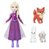 Mattel Disney Ledové království Elsa a Ledová zvířata z Arendelle Luxusní domeček pro panenky Hraní na role Hrací sada s 1 mini panenkou ve věku 3 let a panenkou JFG28 na převlékání, Nahoru,