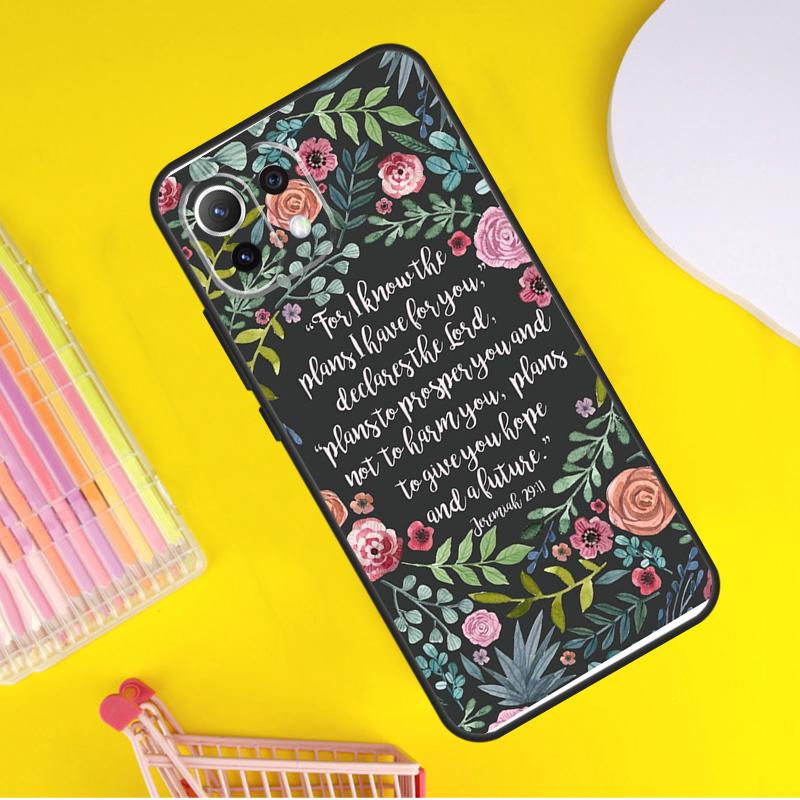 Bible Verse Cover For Xiaomi 14 Ultra 13 11T 12T 13T 14T Pro POCO X7 X6 Pro X3 X5 F3 F5 M6 F6 Pro Case