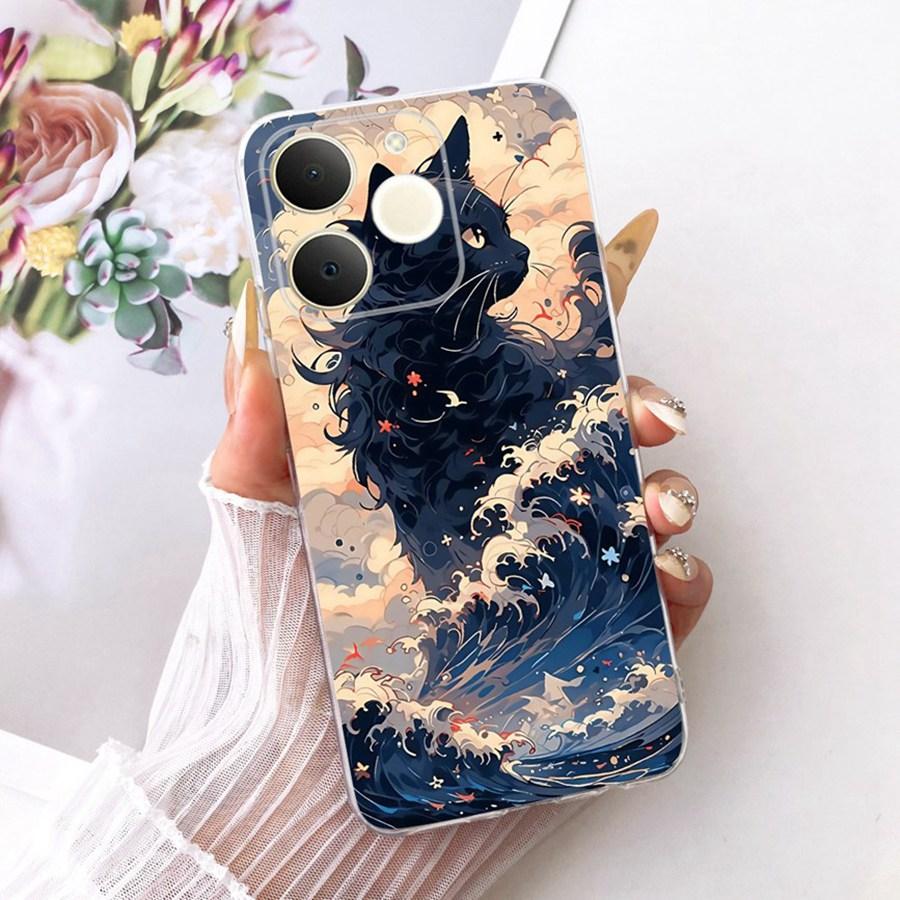 För Realme Note 70 70T Fodral Söt Katt Tecknad Mönster TPU-skydd För Realme Note70T Narzo 80 Lite Mjukt Silikon Fodral