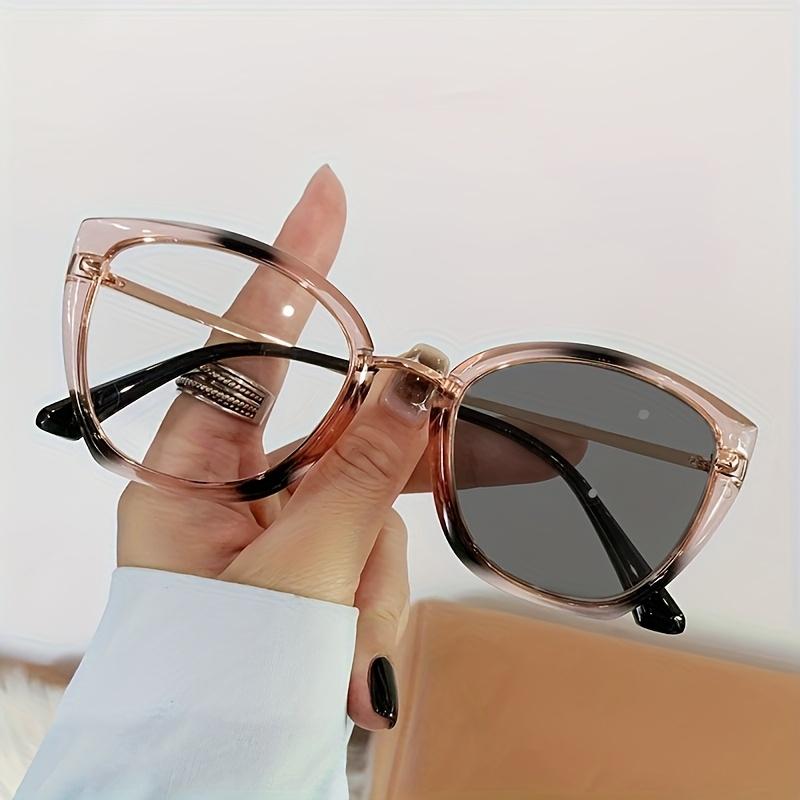 1Pcs New High-End Metal Frames For Men And Women Same Day And Night Dual-Use Photochromic Lenses And Blue-Proof Lighting Lenses