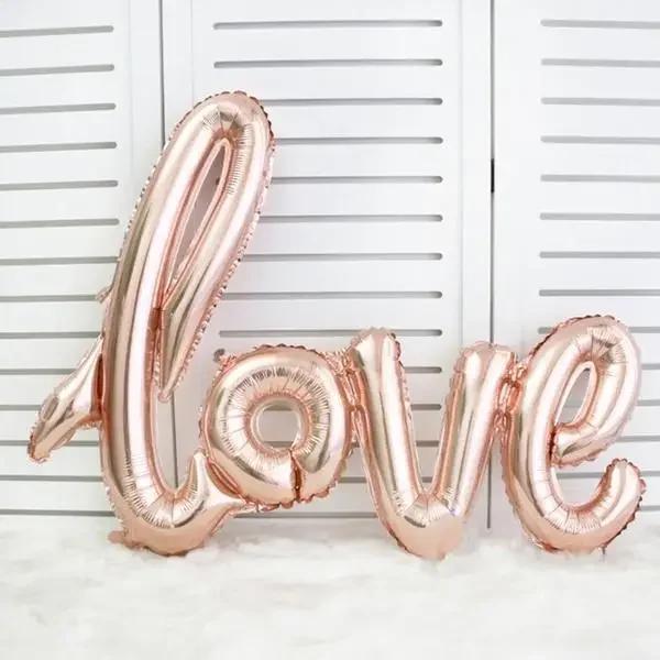 43 Inch Letter LOVE Foil Balloon Anniversary Wedding Valentines Birthday Party Decoration Letters Foil Balloons
