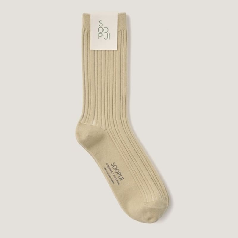 

SOOPUI Organic cotton socks in beige S (220~245mm)