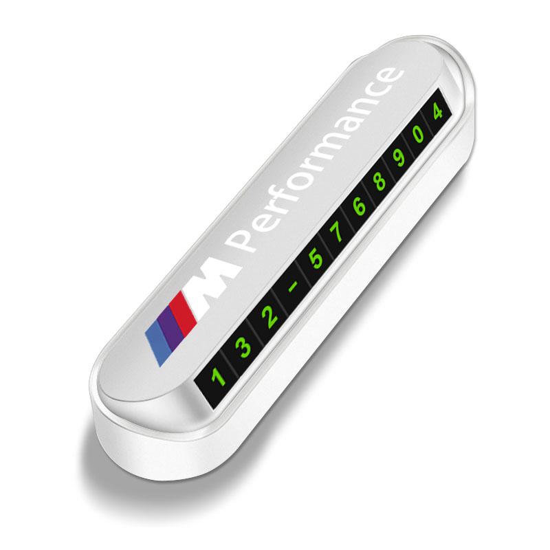 M LOGO Car Temporary Parking Card Phone Number Card Plate Sticker For BMW M Power Performance F10 F31 E36 E39 E87 E90 X3 X5 X6 X7
