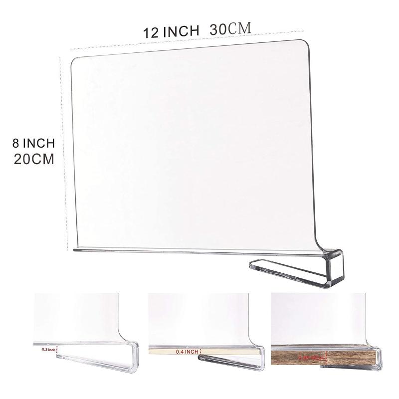 High Transparency Adjustable Shelf Divider Clear Acrylic Bag Organizers Unique Stand Rack For Neat And Clean Cabinet
