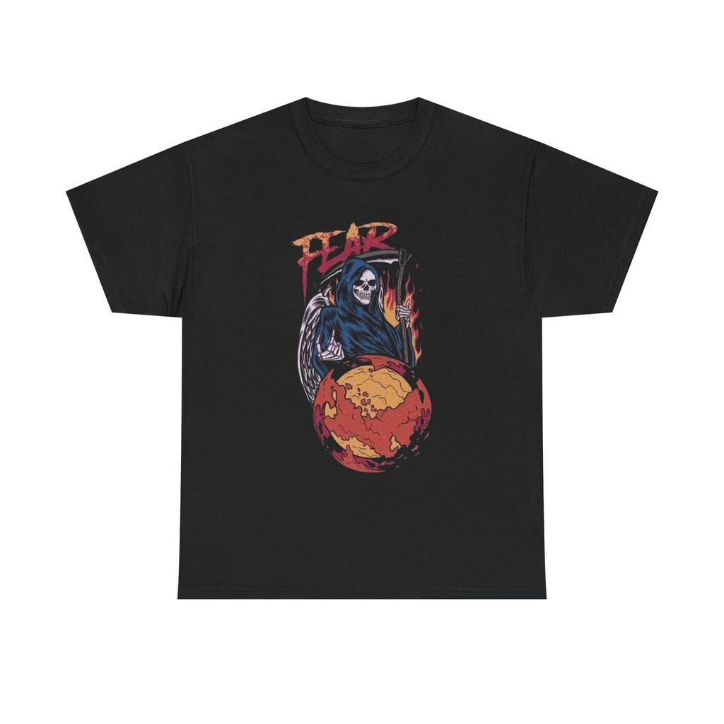 Fear The World Graphic T-Shirt Comfy Cotton Tee Brand NEW