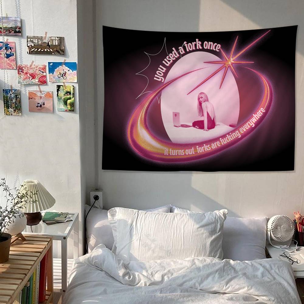 Singer SSabrina CCarpenter Chart Tapestry Art Science Fiction Room Home Decor Cheap Hippie Wall Hanging